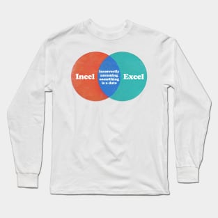 Incel Excel  /  Humorous Meme Design Long Sleeve T-Shirt